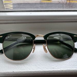 Ray-Ban Green and Gold Sunglasses